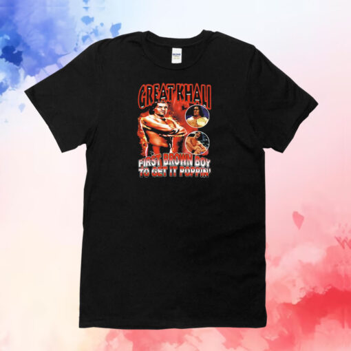 Mansoor WWE great khali first brown boy to get it poppin’ T-Shirt