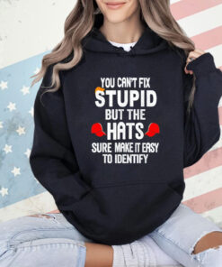 Offical You can’t fix stupid but the hats sure make it easy to identify T-Shirt