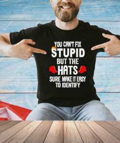 Offical You can’t fix stupid but the hats sure make it easy to identify T-Shirt