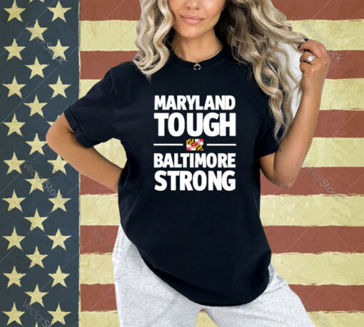 Official Gov. Wes Moore Maryland Tough Baltimore Strong T-Shirt