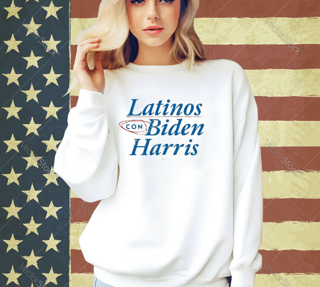 Official Joebiden Latinos Con Biden Harris T-Shirt