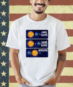 Official Lunar Eclipse Solar Eclipse Apocalypse Scientific Phenomena 2024 T-shirt