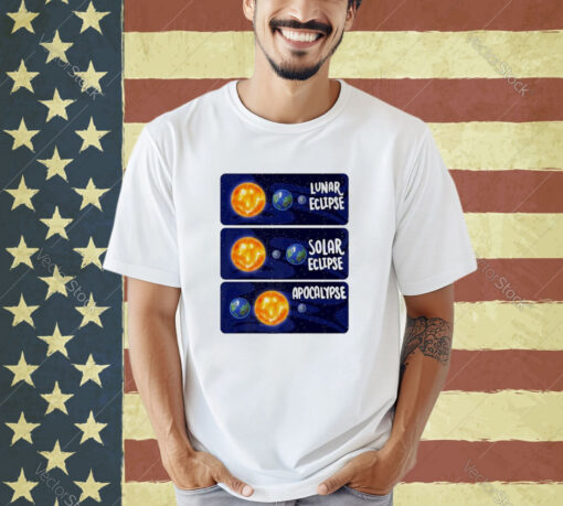 Official Lunar Eclipse Solar Eclipse Apocalypse Scientific Phenomena 2024 T-shirt