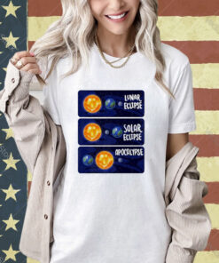 Official Lunar Eclipse Solar Eclipse Apocalypse Scientific Phenomena 2024 T-shirt