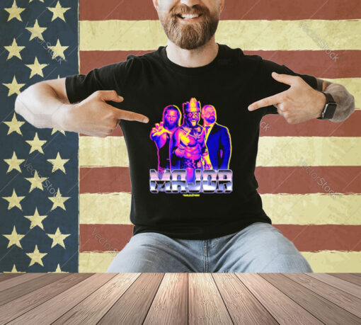 Official Major Wrestling Figure Podcast Major Chrome T-shirt