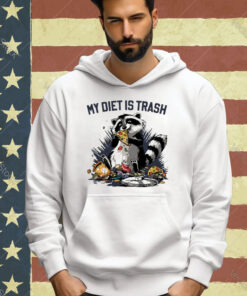 Official My Diet Is Trash Raccoon Eating Pizza T-shirt