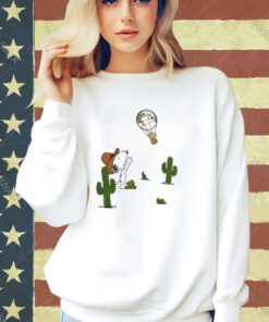 Official Peanuts Snoopy & Woodstock Western Portrait Women’s T-shirt