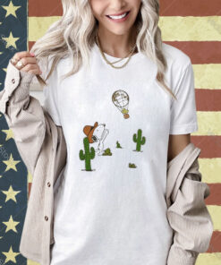 Official Peanuts Snoopy & Woodstock Western Portrait Women’s T-shirt