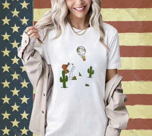 Official Peanuts Snoopy & Woodstock Western Portrait Women’s T-shirt