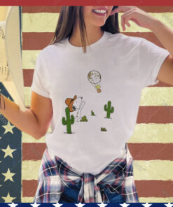 Official Peanuts Snoopy & Woodstock Western Portrait Women’s T-shirt