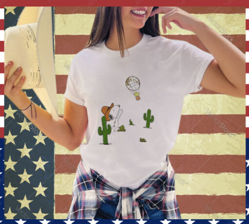 Official Peanuts Snoopy & Woodstock Western Portrait Women’s T-shirt