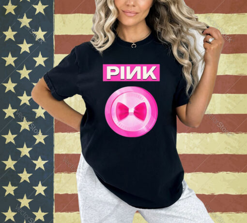 Official Pink Coins Bow T-shirt