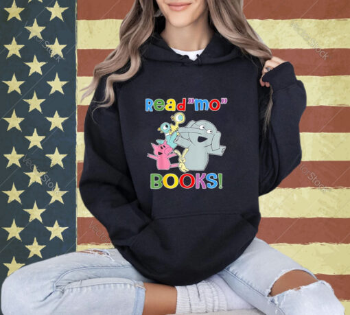 Read Mo Book Cute School Teacher Librarian Elephant Pigeon T-Shirt