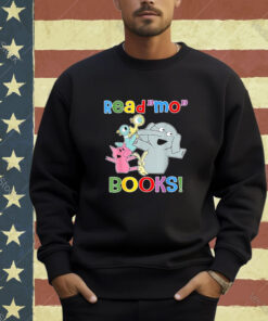 Read Mo Book Cute School Teacher Librarian Elephant Pigeon T-Shirt