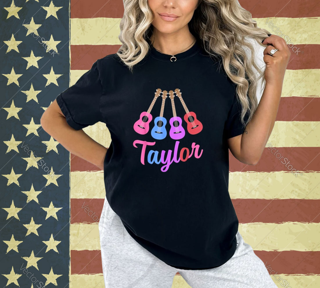 Taylor Personalized Name I Love Taylor Girl Groovy 70's T-Shirt