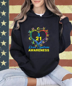 World Down Syndrome Day Awareness Socks Heart Shirt 21 March T-Shirt