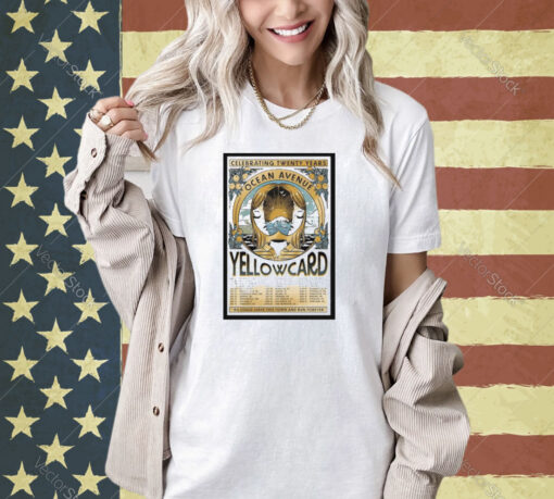 Yellowcard 2024 Ocean Avenue 20 years Tour Poster T-Shirt
