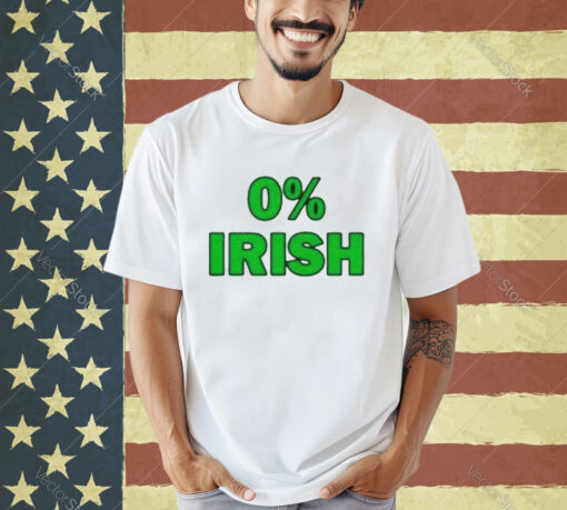 0% Irish St Patrick’s day T-shirt