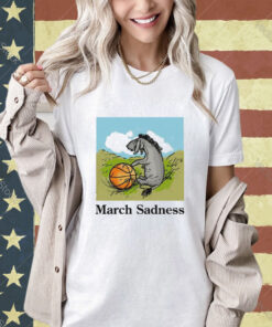 Donkey march sadness basketball T-shirt