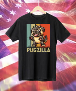 Official Funny Pug Owner Pugzilla Dog Lover Funny Animal Pet Breeder Tee Shirt