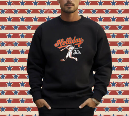 Jackson Holliday Orioles Baseball Slugger Swing T-Shirt