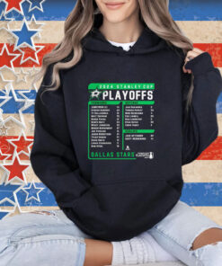 Official Dallas Stars Fanatics 2024 Playoff Roster Name Player T-shirt