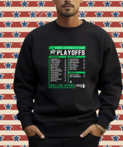 Official Dallas Stars Fanatics 2024 Playoff Roster Name Player T-shirt