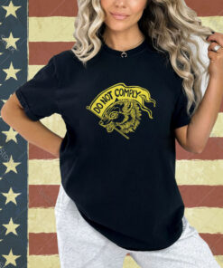 Official Do Not Comply Wolf And Flag T-shirt