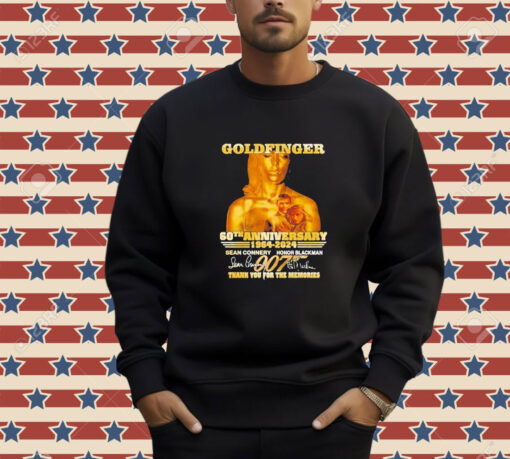 Official Goldfinger 60th Anniversary 1964-2024 Thank You For The Memories T-Shirt