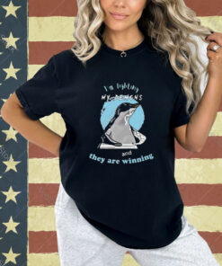 Official I’m Fighting My Demons And They Are Winning Penguin T-Shirt