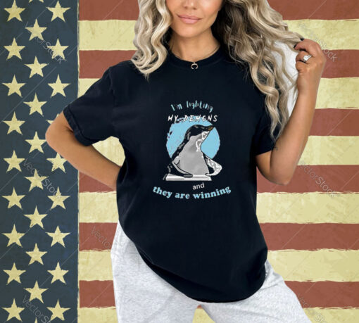 Official I’m Fighting My Demons And They Are Winning Penguin T-Shirt