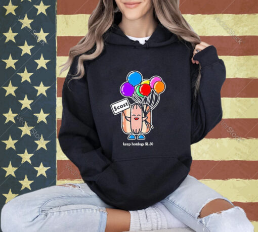 Official Keep Hot Dogs $1.50 W Balloons T-Shirt