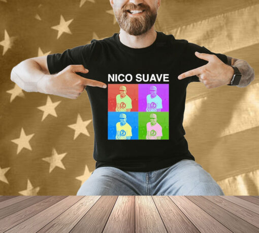 Official Nico Suave Baseball Player Colorful Images T-shirt