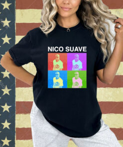 Official Nico Suave Baseball Player Colorful Images T-shirt