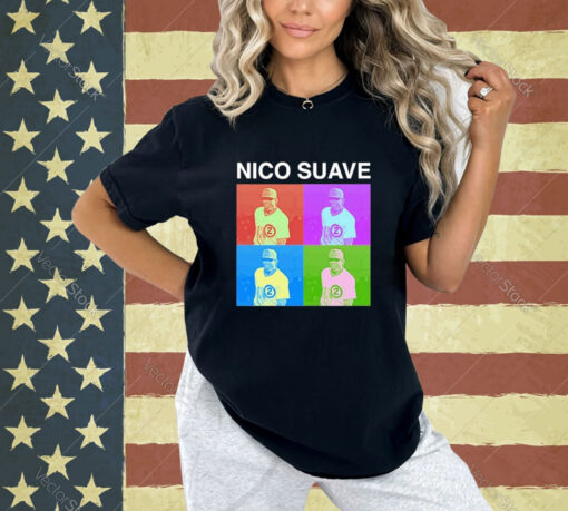 Official Nico Suave Baseball Player Colorful Images T-shirt