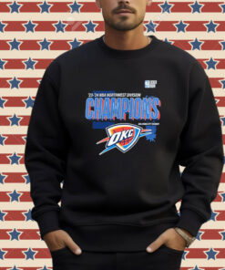 Official Oklahoma City Thunder 2024 Northwest Division Champions Locker Room T-Shirt