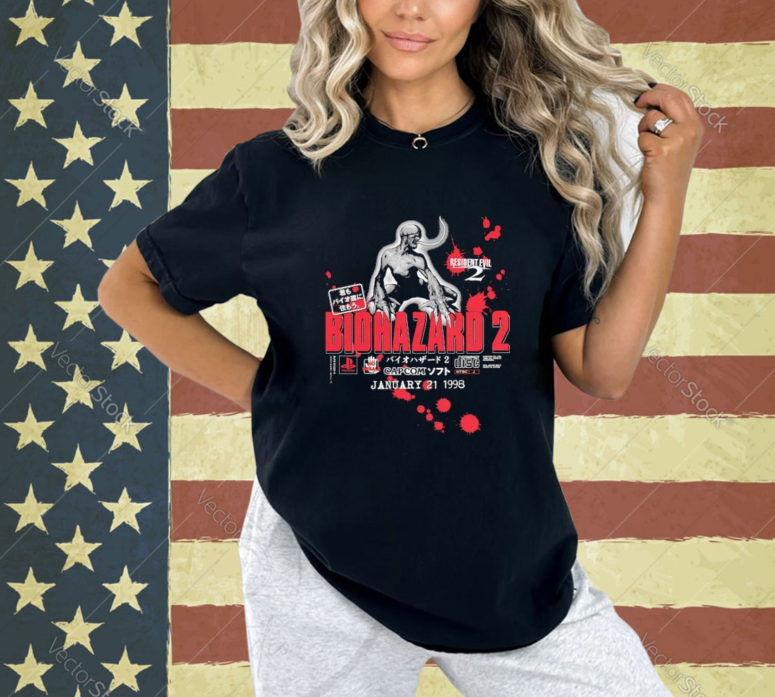 Official Resident Evil 2 Biohazard 2 Capcom January 21 1998 T-shirt