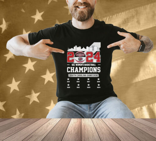 Official Sec Women’s Basketball Champions South Carolina Gamecock City Of Champion Championship Years T-shirt