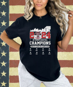 Official Sec Women’s Basketball Champions South Carolina Gamecock City Of Champion Championship Years T-shirt