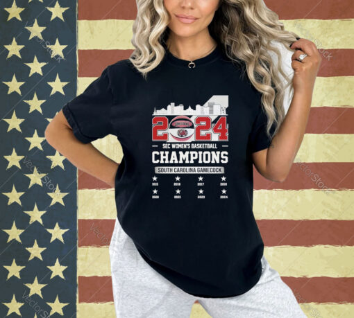 Official Sec Women’s Basketball Champions South Carolina Gamecock City Of Champion Championship Years T-shirt