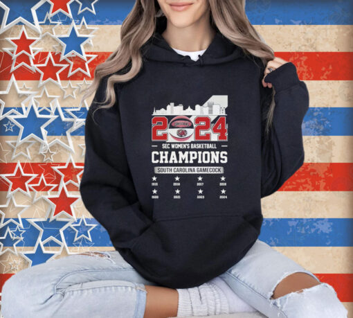 Official Sec Women’s Basketball Champions South Carolina Gamecock City Of Champion Championship Years T-shirt