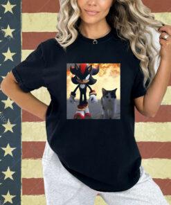 Official Shadow The Hedgehog And Cat T-Shirt