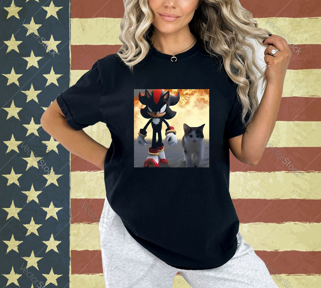 Official Shadow The Hedgehog And Cat T-Shirt