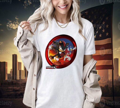 Official Sonic The Hedgehog Fearless Year Of Shadow Key Art T-Shirt