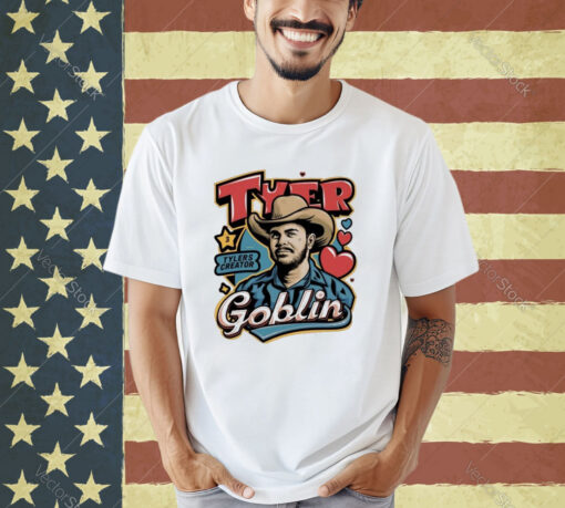 Official Tyer Tylers Creator Goblin Cowboys Heart T-shirt