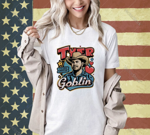 Official Tyer Tylers Creator Goblin Cowboys Heart T-shirt