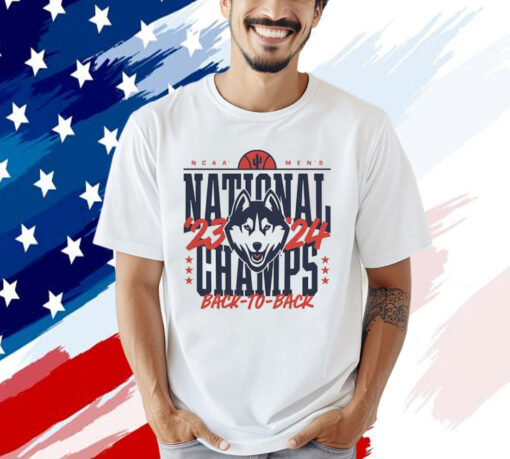 Official Uconn Huskies Homefield Back-to-back Ncaa Men’s Basketball National Champions T-Shirt