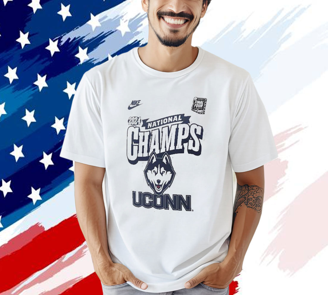 Official Uconn Huskies Nike Youth 2024 Ncaa Men’s Basketball National Champions Retro T-Shirt