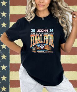 Official Uconn Mbb 2024 Final Four Streetwear T-shirtuconn Mbb 2024 Final Four The Road Ends Here Phoenix Arizona T-shirt