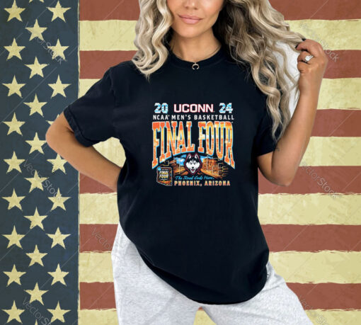 Official Uconn Mbb 2024 Final Four Streetwear T-shirtuconn Mbb 2024 Final Four The Road Ends Here Phoenix Arizona T-shirt